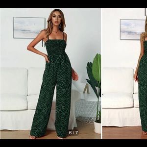Green jumpsuit